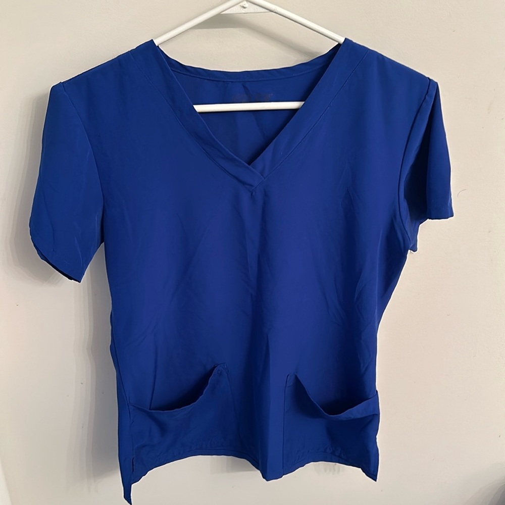 4FLEX Royal blue scrubs top